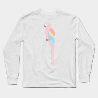 Pastel Parrot Scarlet Macaw Long Sleeve T-Shirt